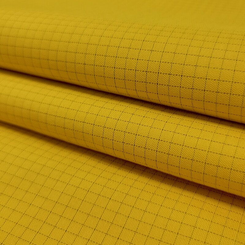 ESD Fabric Manufacturer - Yellow Color 5MM Grid for Cleanroom Industry