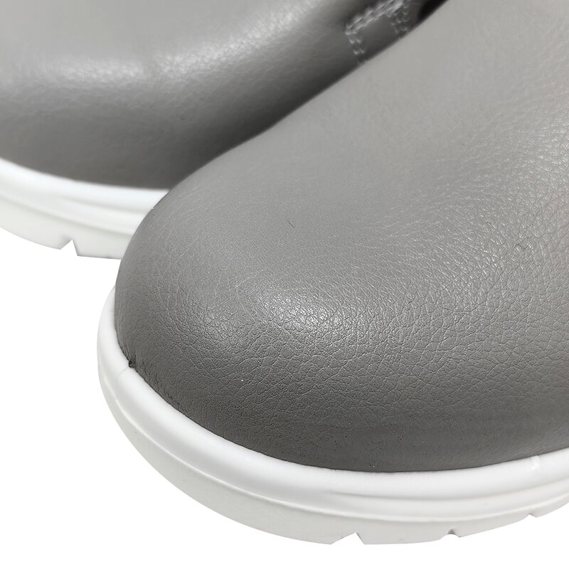 ESD Safety Shoes Manufacturer - Industrial Cleanroom Black Grey Anti Slip Steel Toe