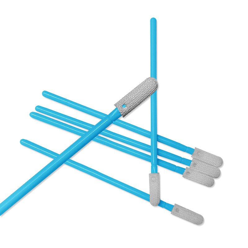 Cleanroom Cleaning Swabs Stick Manufacturer - Factory Supply Lint Free 100pcs Disposable Blue Mini