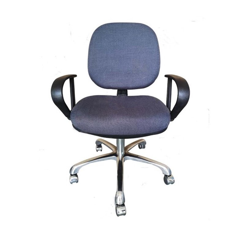 ESD Office Fabric Chair Manufacturer - Adjustable Height Backrest Safety Stool with Armrest