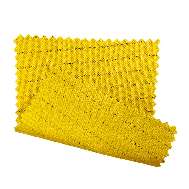 ESD Antistatic Fabric Manufacturer - RED YELLOW 260GSM CVC Knitted for ESD POLO Shirt