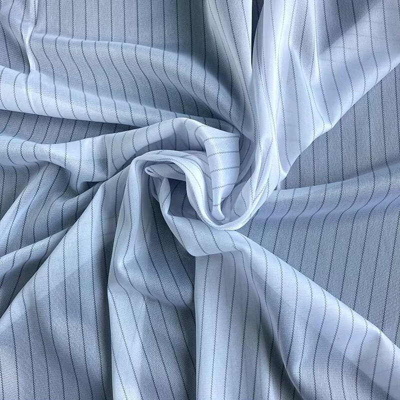 ESD Cleanroom Gloves Fabric Manufacturer - 10mm Stripe Conductive Carbon Antistatic