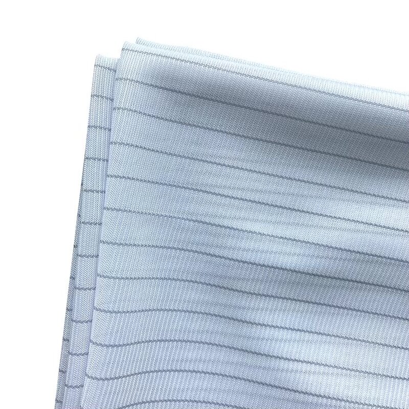 ESD Cleanroom Gloves Fabric Manufacturer - 10mm Stripe Conductive Carbon Antistatic