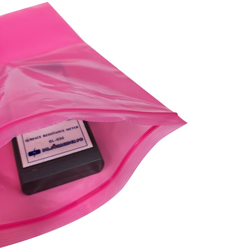 ESD Anti-Static Self-Sealing Pocket Manufacturer - PE Pink Thickened 16 Thread Shielding