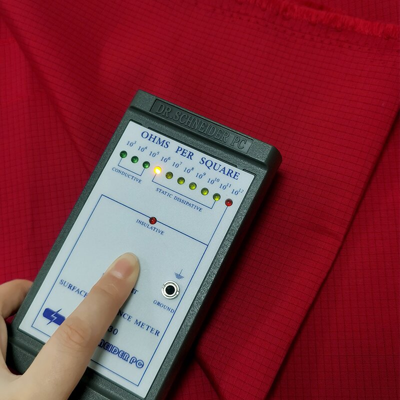 Anti-static Woven Fabric Manufacturer - Lightweight Plain Dyed Cleanroom Grid TC