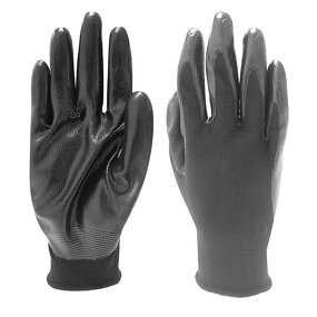 Nylon Nitrile Coated Glove Manufacturer - Black Industrial Mechanic Work Anti-oil