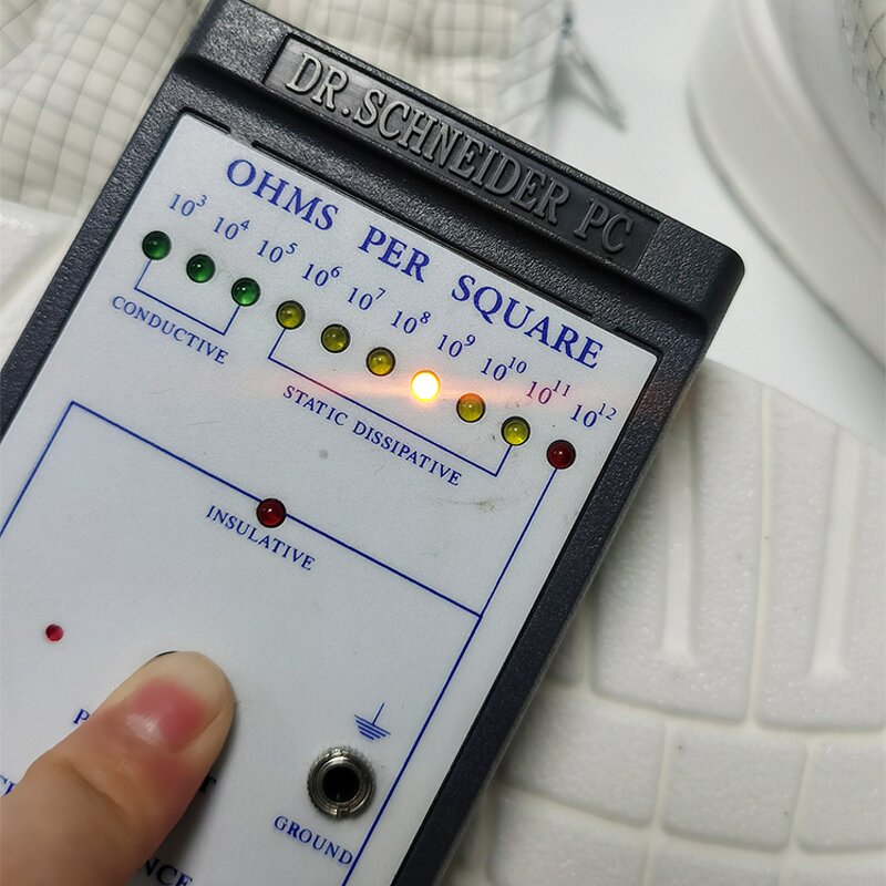 Antistatic PU Dust Boots Manufacturer - White Gird ESD Fabric Short Boots for Cleanroom