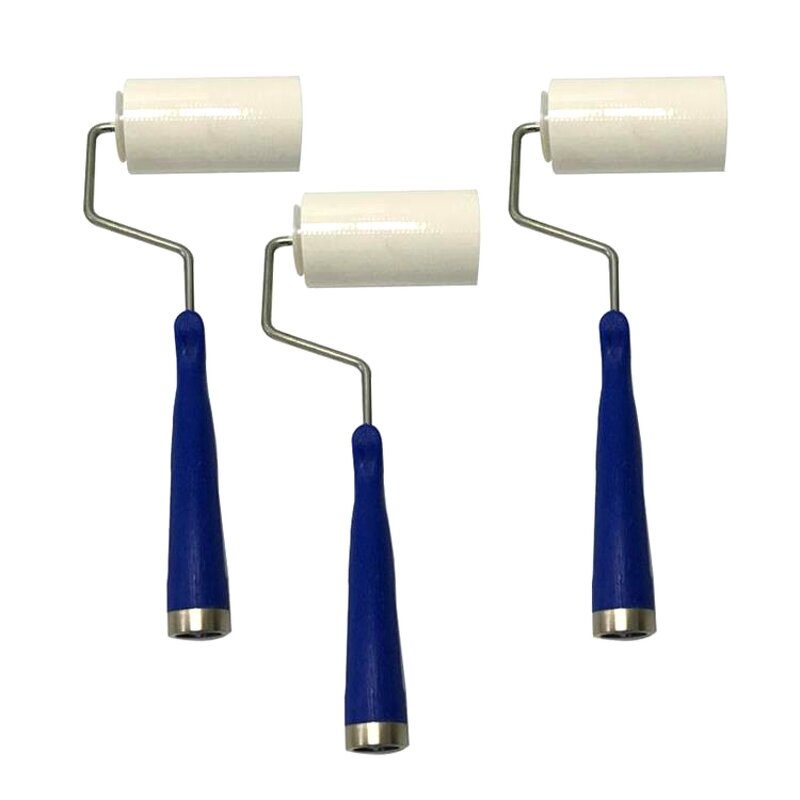 Clean Room Sticky Roller Manufacturer - 4 White Blue Clear Disposable PE Lint Roller