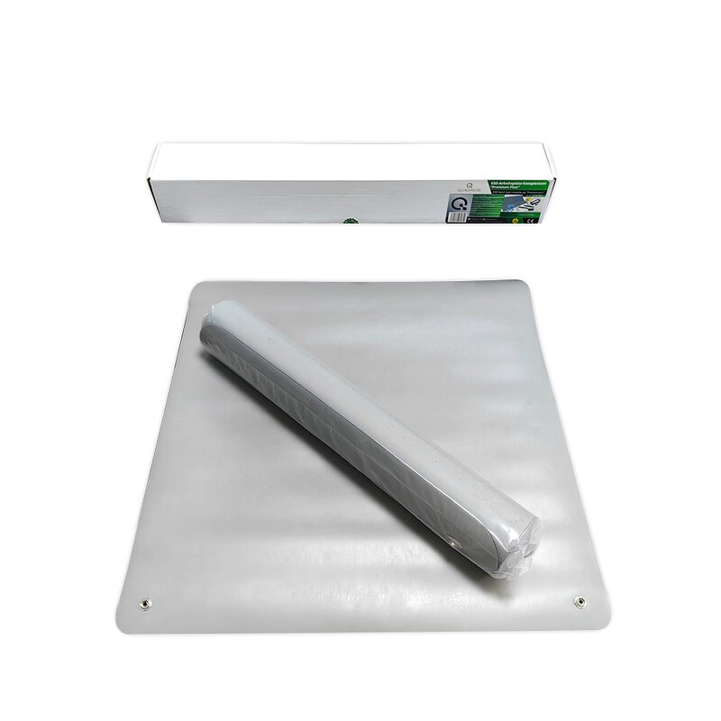 ESD Table Mat Manufacturer - Grey PVC Antistatic with Button for Antistatic Area