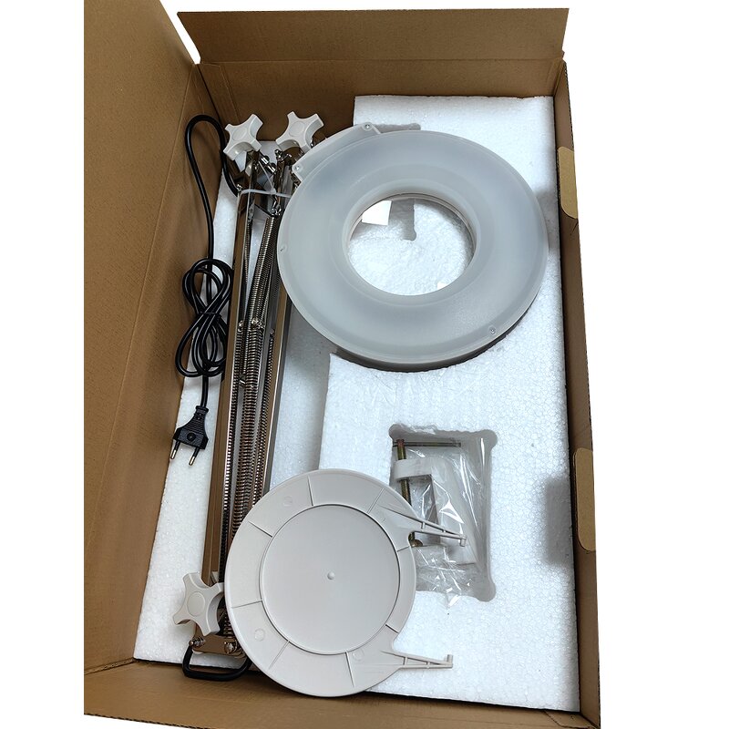 Electronic Circuit Board Repair Lamp Manufacturer - High-definition Clip White Glass 5X LED Desk Magnified