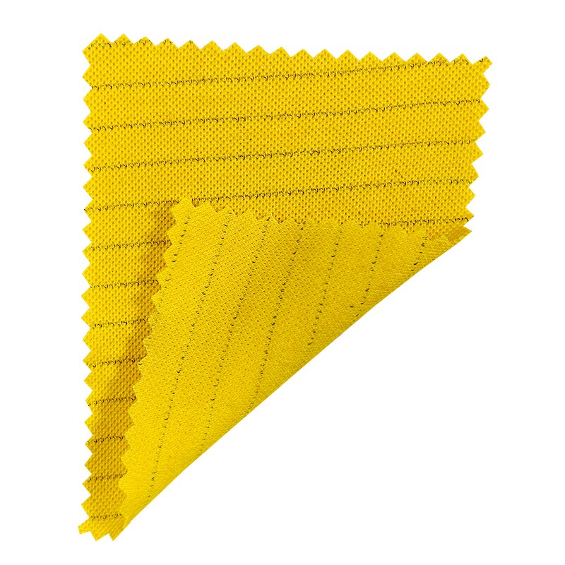 ESD Antistatic Fabric Manufacturer - RED YELLOW 260GSM CVC Knitted for ESD POLO Shirt