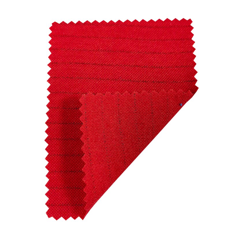ESD Antistatic Fabric Manufacturer - RED YELLOW 260GSM CVC Knitted for ESD POLO Shirt