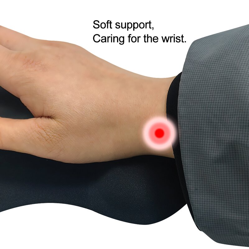 ESD Desk Silicone Wrist Rest Manufacturer - Smooth Antistatic Black Mouse Pad