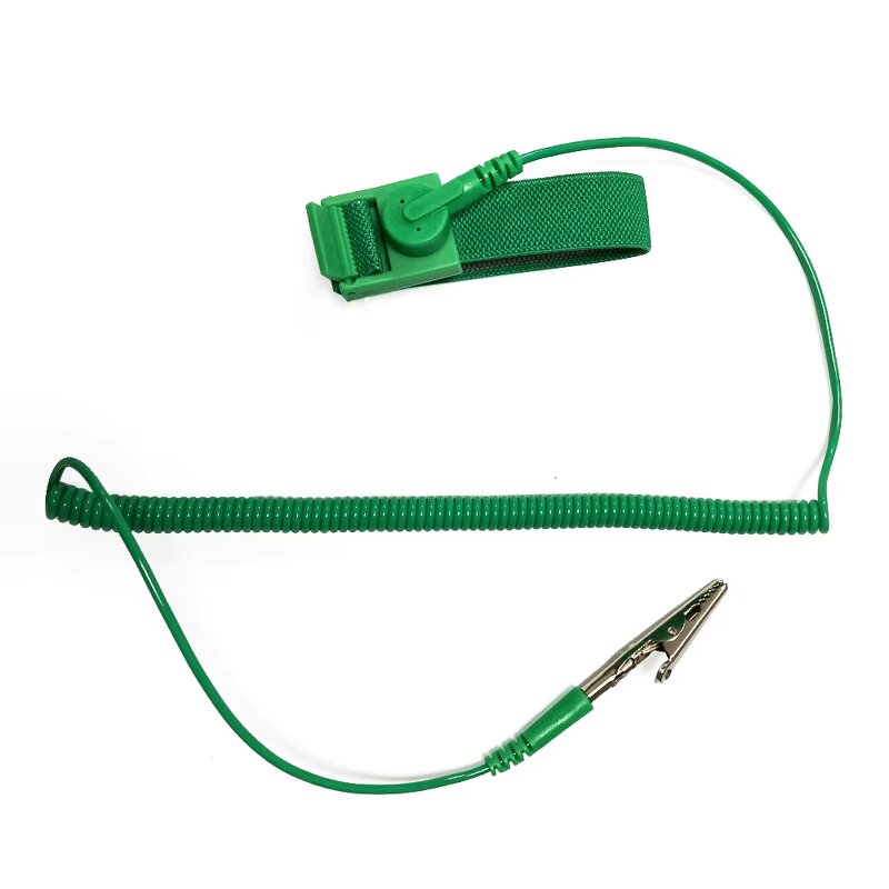 Grounding Wrist Strap Manufacturer - Cleanroom Adjustable Cord Green Anti-static PU