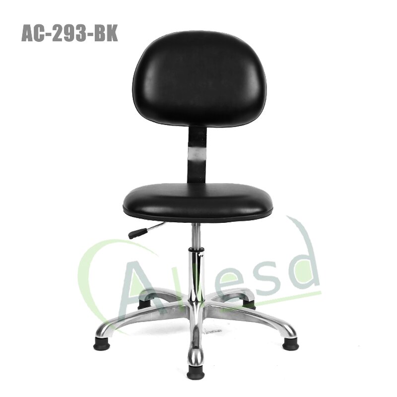 ESD PU Leather Chair Manufacturer - Competitive Price Foot Ring Round Steel for Lab