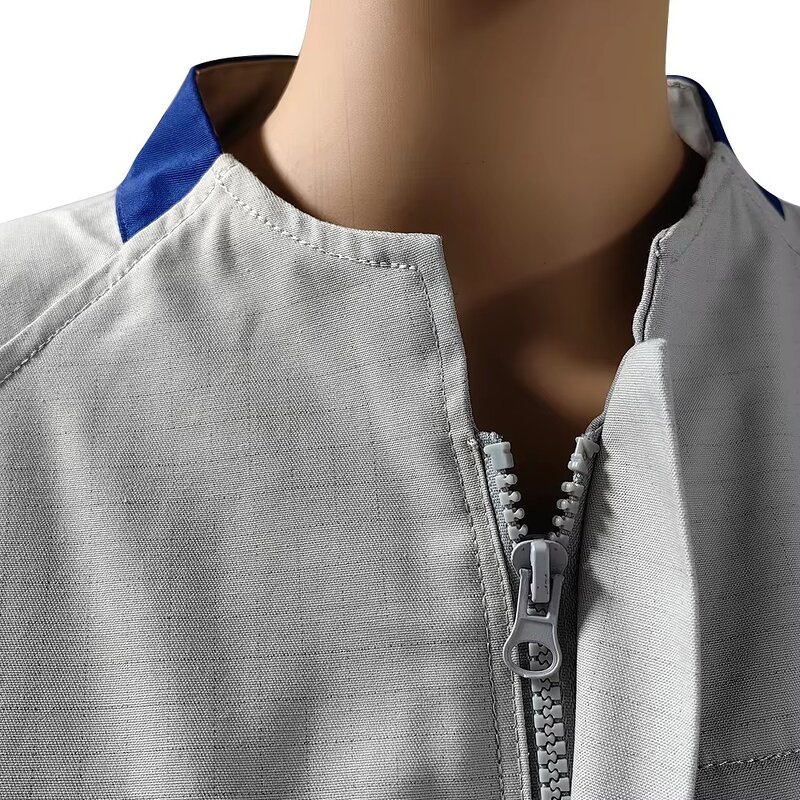 ESD Lab Coat Manufacturer - Grid Yarn Stand-Collar for EPA Environment