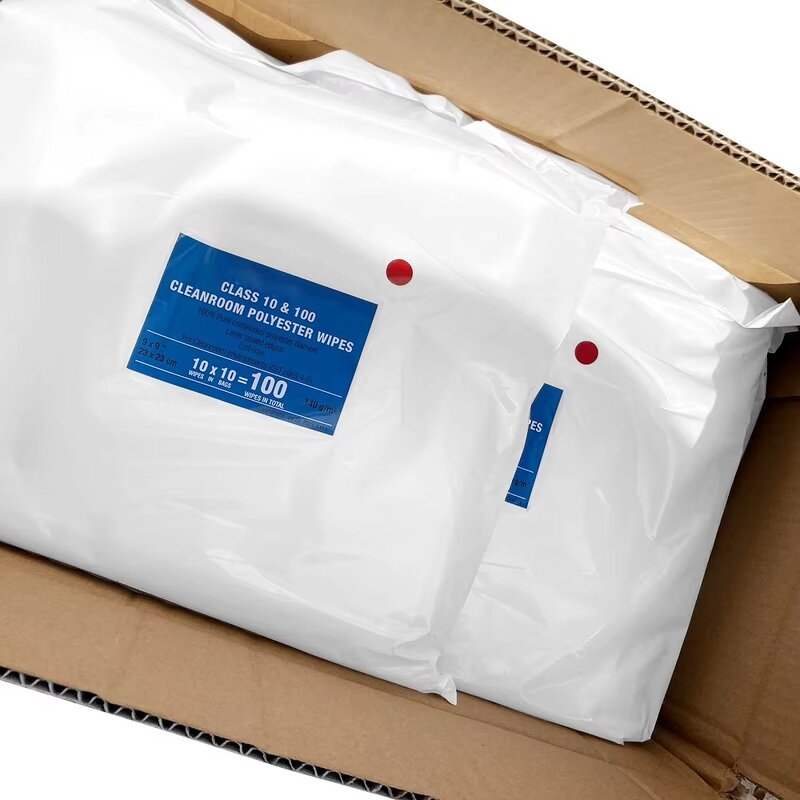 Dust-Free Dry Wipes Manufacturer - 9x9 Polyester for Cleanroom Workshop
