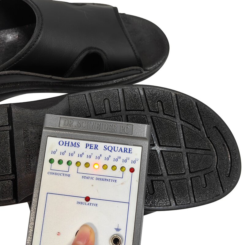 ESD Protective Slippers Manufacturer - Black for Electronics Industrial Use