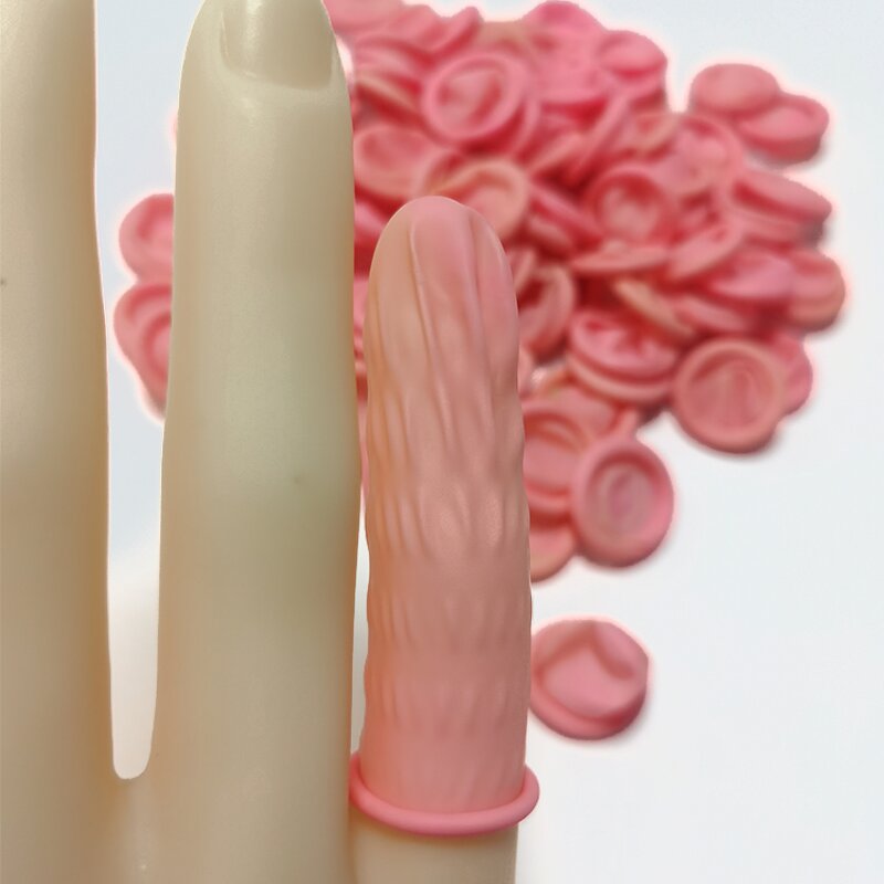 ESD Finger Cots Manufacturer - Pink Anti Static Cleanroom 100% Pure Natural Latex