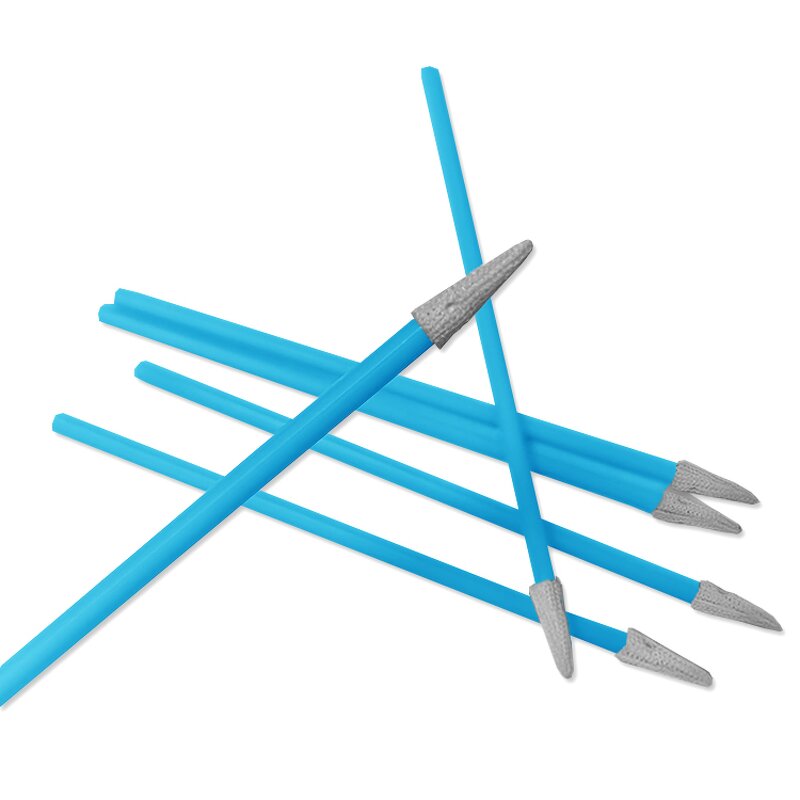 Cleanroom Polyester Tip Head Swabs Manufacturer - PCB Electronic Cleaning 74mm Lint Free