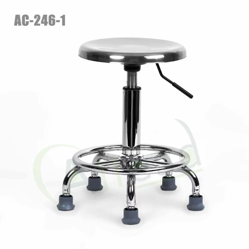ESD Laboratory Chair Stool Manufacturer - Adjustable Round Stainless Steel