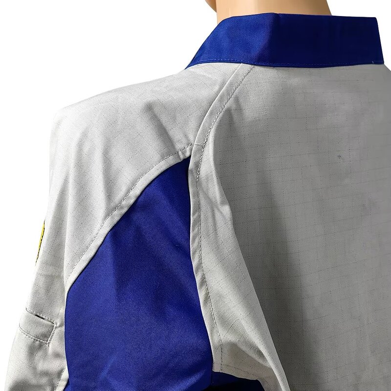 ESD Lab Coat Manufacturer - Grid Yarn Stand-Collar for EPA Environment