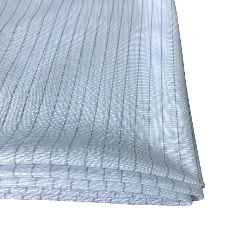 ESD Cleanroom Gloves Fabric Manufacturer - 10mm Stripe Conductive Carbon Antistatic