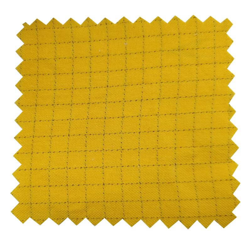 ESD Fabric Manufacturer - Yellow Color 5MM Grid for Cleanroom Industry