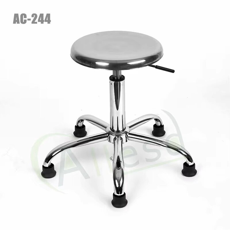 ESD Laboratory Chair Stool Manufacturer - Adjustable Round Stainless Steel