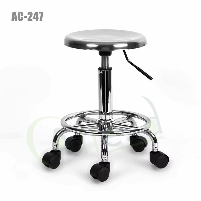 ESD Laboratory Chair Stool Manufacturer - Adjustable Round Stainless Steel