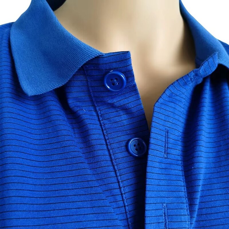 ESD Anti-Static T-Shirt Manufacturer - Lint-Free Short Sleeve 96% Cotton + 4% Conductive Fiber