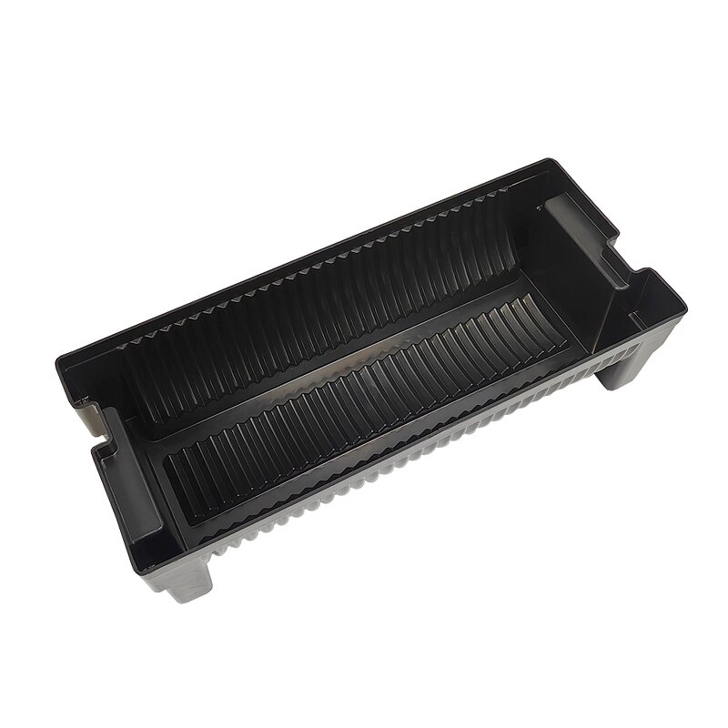 ESD SMT Storage Tray Manufacturer - Black Plastic U Shape Electronics Box Tray