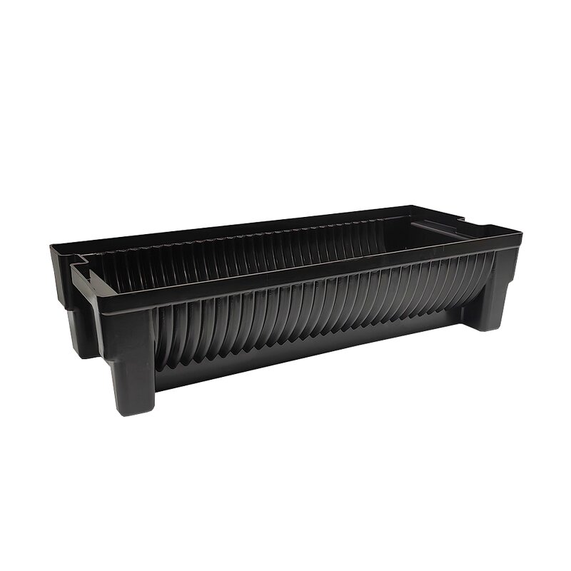 ESD SMT Storage Tray Manufacturer - Black Plastic U Shape Electronics Box Tray