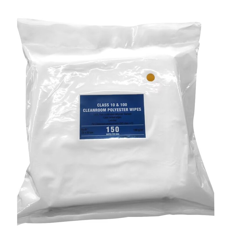 Dust-Free Dry Wipes Manufacturer - 9x9 Polyester for Cleanroom Workshop