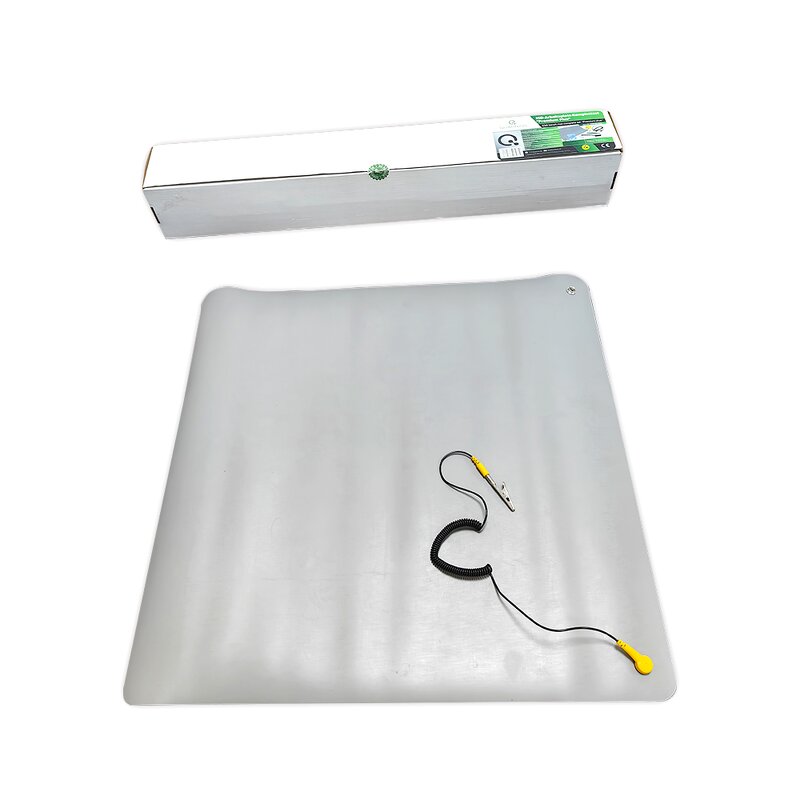ESD Table Mat Manufacturer - Grey PVC Antistatic with Button for Antistatic Area
