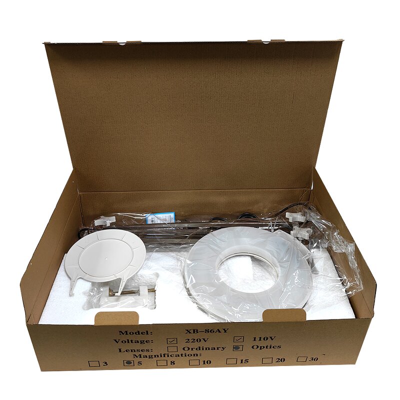 Fluorescent Work Light Manufacturer - White Glass Clip 5X 10X LED Desk Lamp