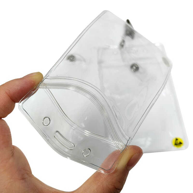 ESD Work Badges Holder Manufacturer - Transparent Office Stationery Antistatic with Clip