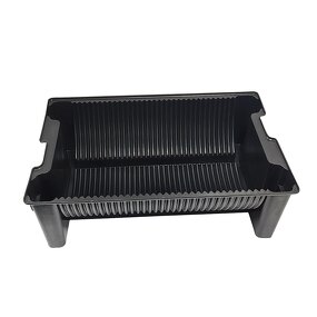 ESD SMT Storage Tray Manufacturer - Black Plastic U Shape Electronics Box Tray