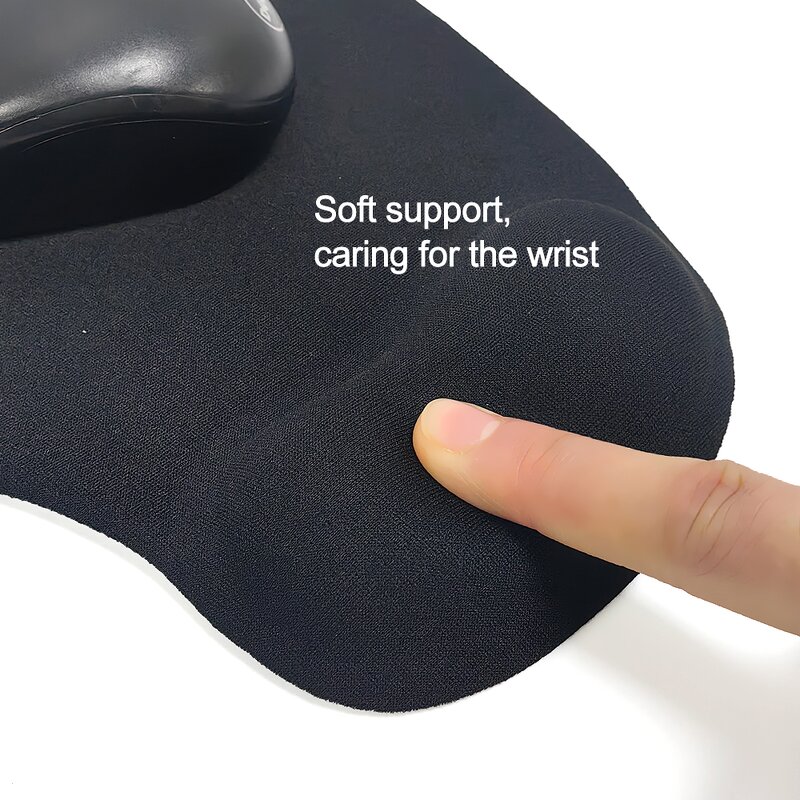 ESD Desk Silicone Wrist Rest Manufacturer - Smooth Antistatic Black Mouse Pad