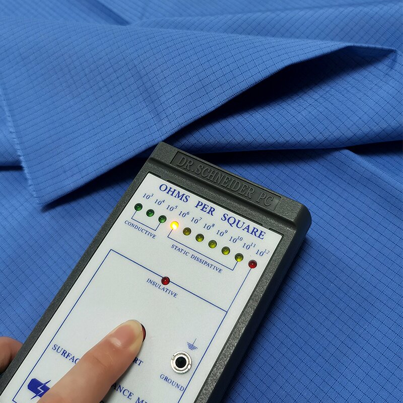 Antistatic Fabric Manufacturer - 4MM X 4MM Grid Blue Dust Free Washable for Industry