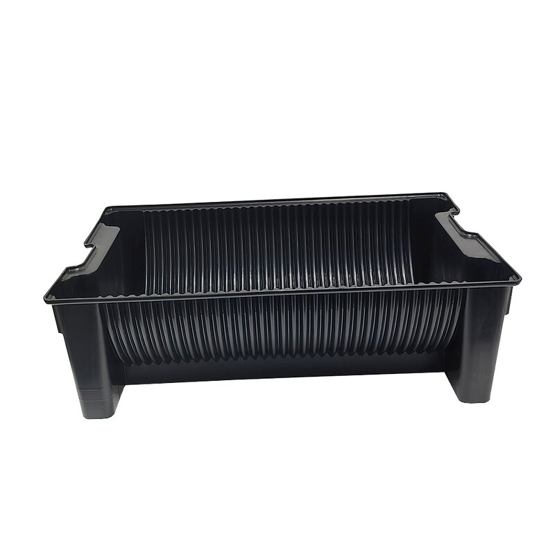 ESD SMT Storage Tray Manufacturer - Black Plastic U Shape Electronics Box Tray