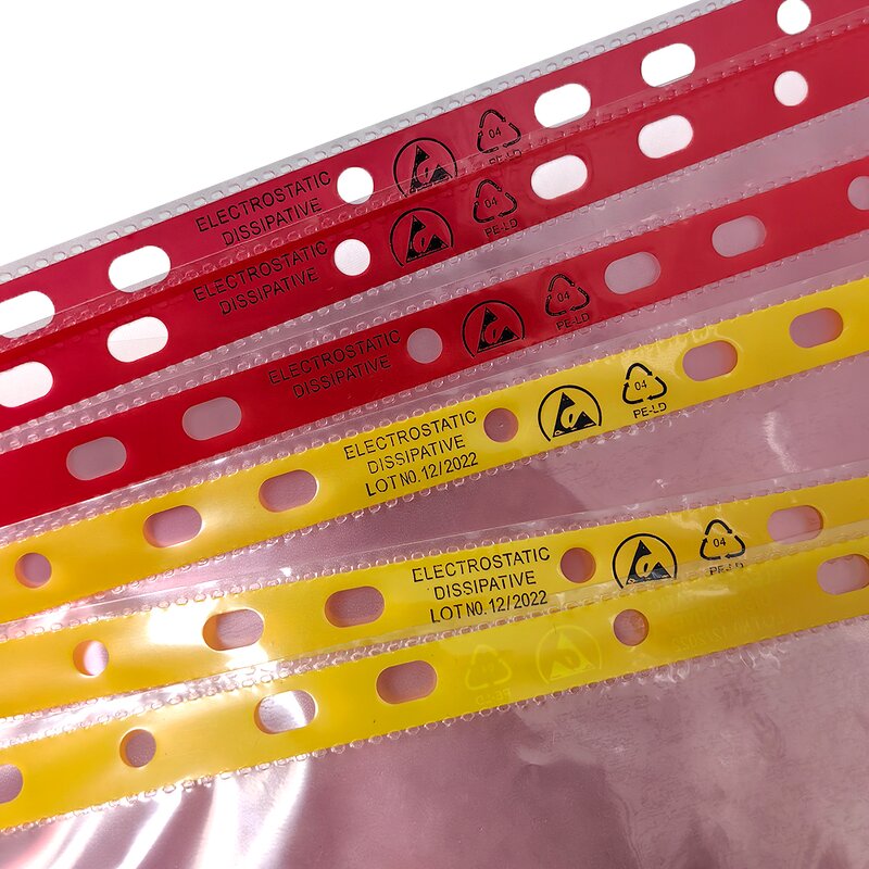 Cleanroom File Bag Manufacturer - 11 Hole Pink or Yellow A4 A3 Dust-Free ESD Anti-Static