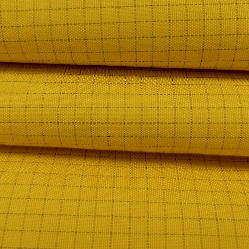 ESD Fabric Manufacturer - Yellow Color 5MM Grid for Cleanroom Industry