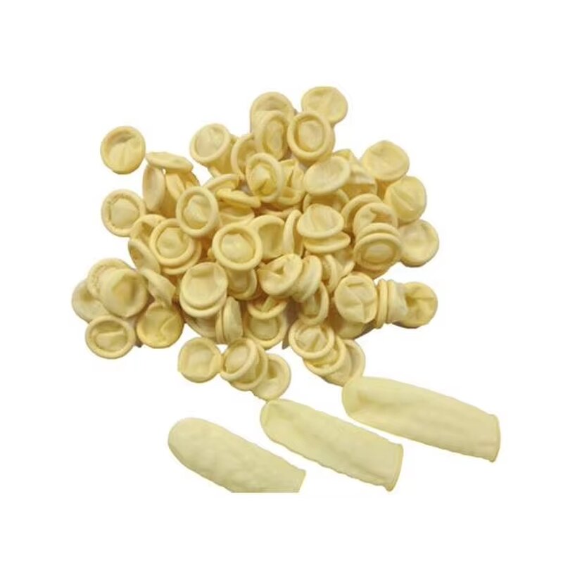 Disposable Latex Finger Cots Manufacturer - Industrial Safety Anti-Slip Beige for Cleanroom