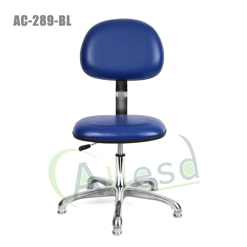 ESD PU Leather Chair Manufacturer - Competitive Price Foot Ring Round Steel for Lab