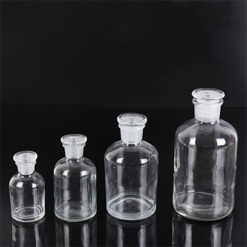 Glass Sampling Bottle Manufacturer - Round Cylinder Storage Tea Sample Bottle Custom Glass Jar