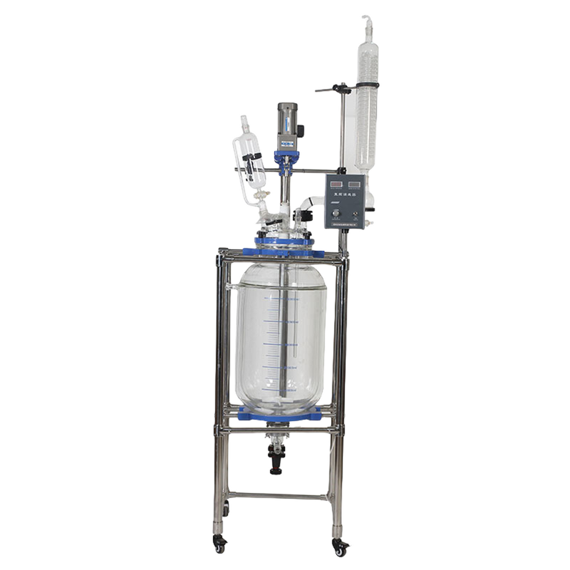 Double Jacketed Glass Reactor Manufacturer - Automatic Double Layer Laboratory with Core Engine PLC