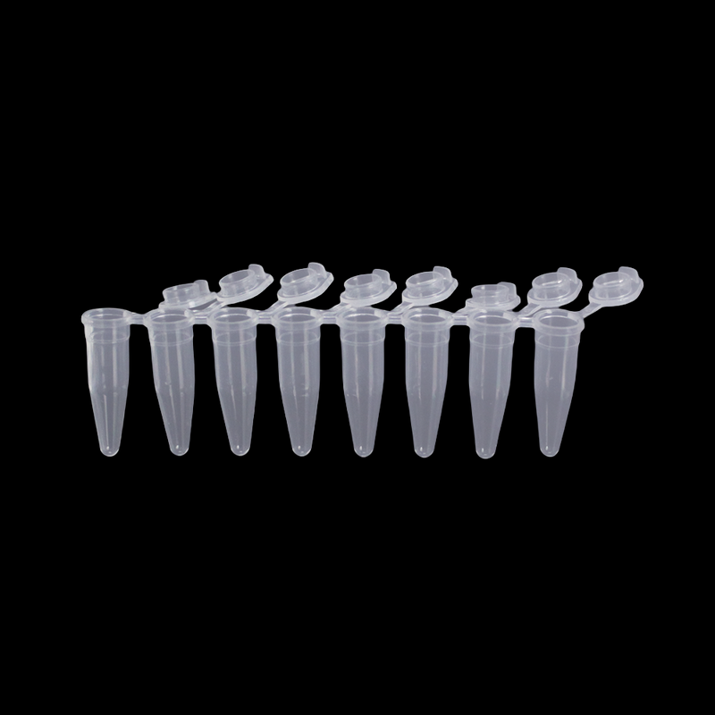PCR Tubes Manufacturer - Factory Price 0.2Ml with Flat Caps DNase Free 8 Strip