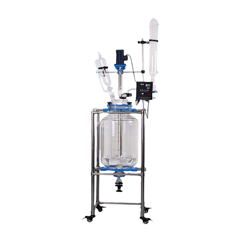 Double Jacketed Glass Reactor Manufacturer - Automatic Double Layer Laboratory with Core Engine PLC