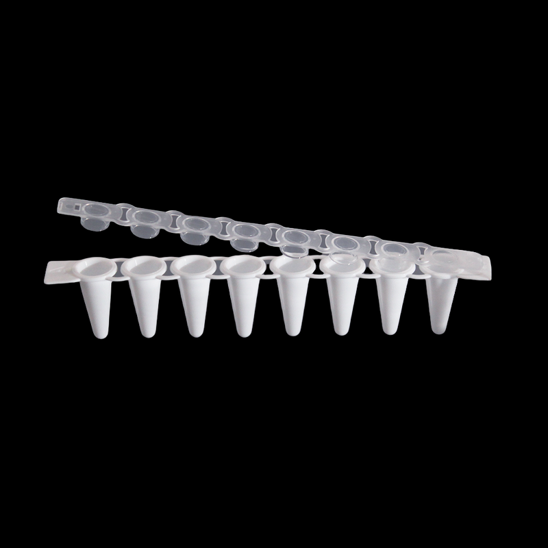 PCR Tubes Manufacturer - Factory Price 0.2Ml with Flat Caps DNase Free 8 Strip